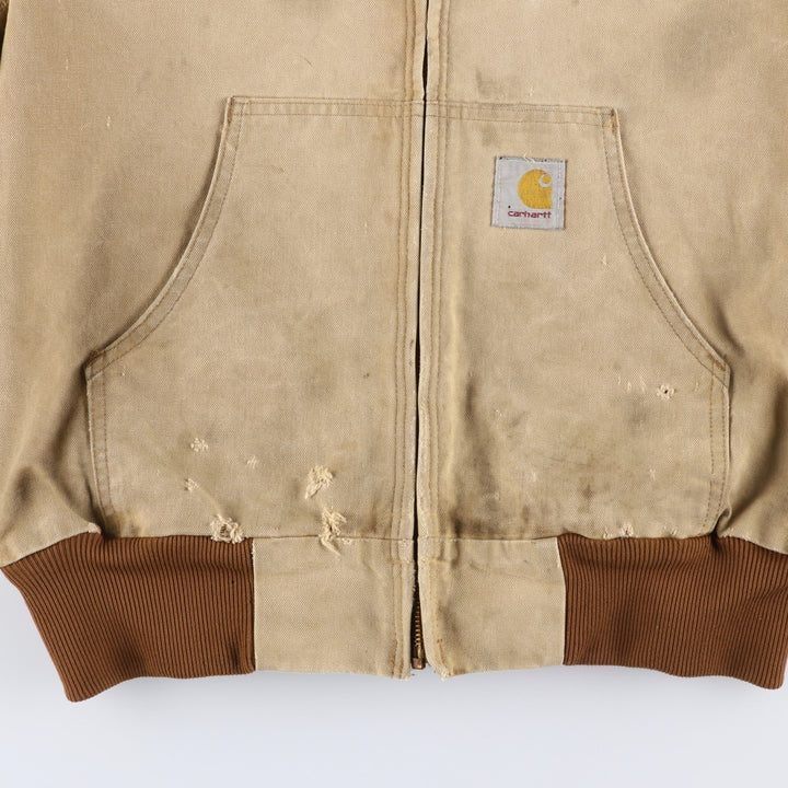 00'S Carhartt Active Jacket Duck Full Zip Parka Men's M cotton Beige type Vintage Second Hand