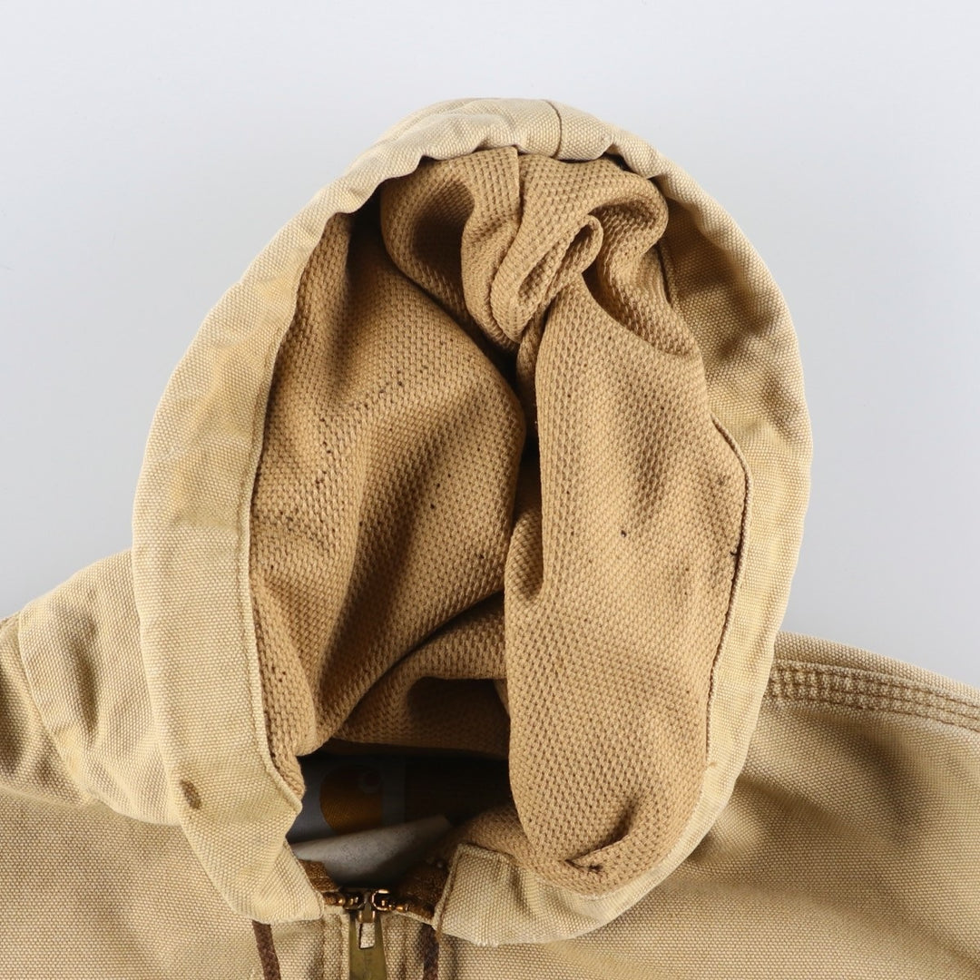 00'S Carhartt Active Jacket Duck Full Zip Parka Men's M cotton Beige type Vintage Second Hand
