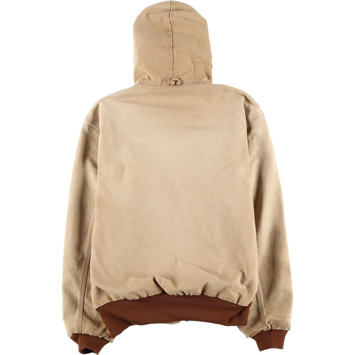 Carhartt Active Jacket Duck Full Zip Hoodie Men's M unclear Beige type Vintage Second Hand