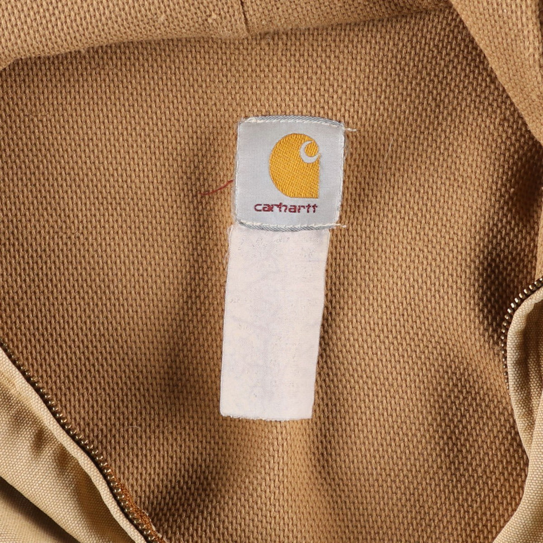 Carhartt Active Jacket Duck Full Zip Hoodie Men's M unclear Beige type Vintage Second Hand