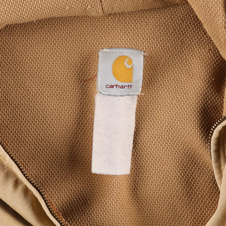 Carhartt Active Jacket Duck Full Zip Hoodie Men's M unclear Beige type Vintage Second Hand