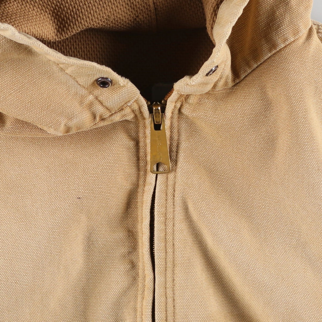 Carhartt Active Jacket Duck Full Zip Hoodie Men's M unclear Beige type Vintage Second Hand