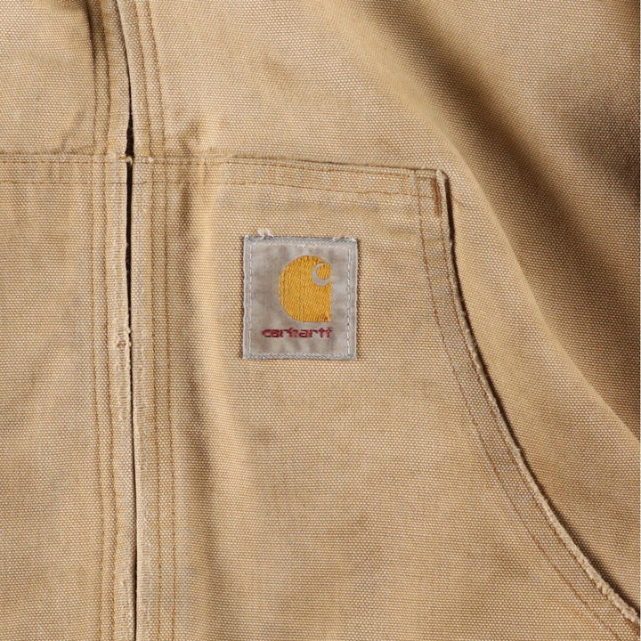 Carhartt Active Jacket Duck Full Zip Hoodie Men's M unclear Beige type Vintage Second Hand