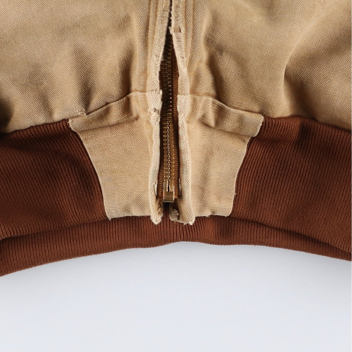 Carhartt Active Jacket Duck Full Zip Hoodie Men's M unclear Beige type Vintage Second Hand