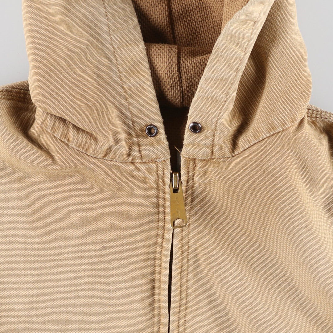 Carhartt Active Jacket Duck Full Zip Hoodie Men's M unclear Beige type Vintage Second Hand