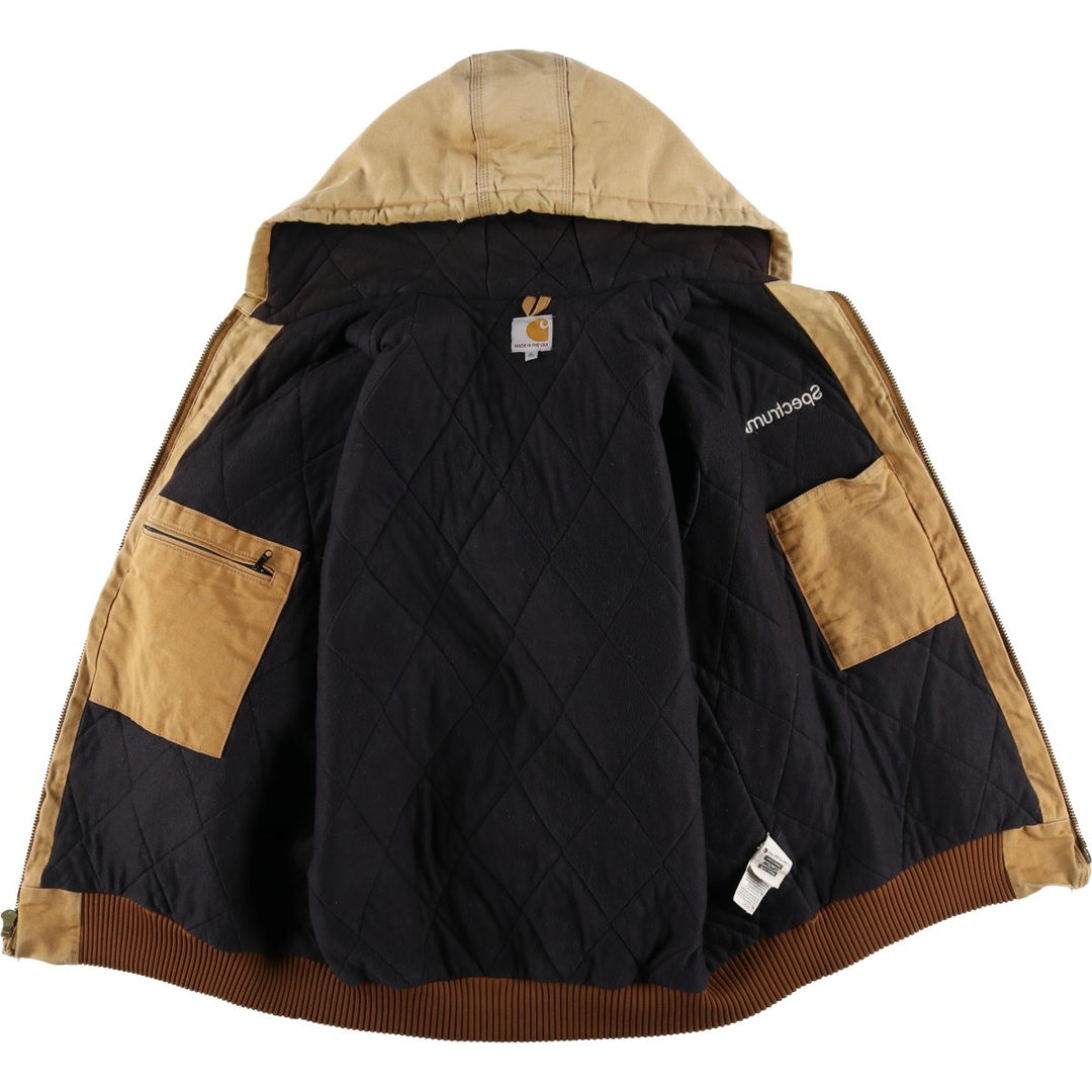 Carhartt Active Jacket, Padded Duck Full Zip Parka, Made in USA, Men's XL cotton Beige type Vintage Second Hand