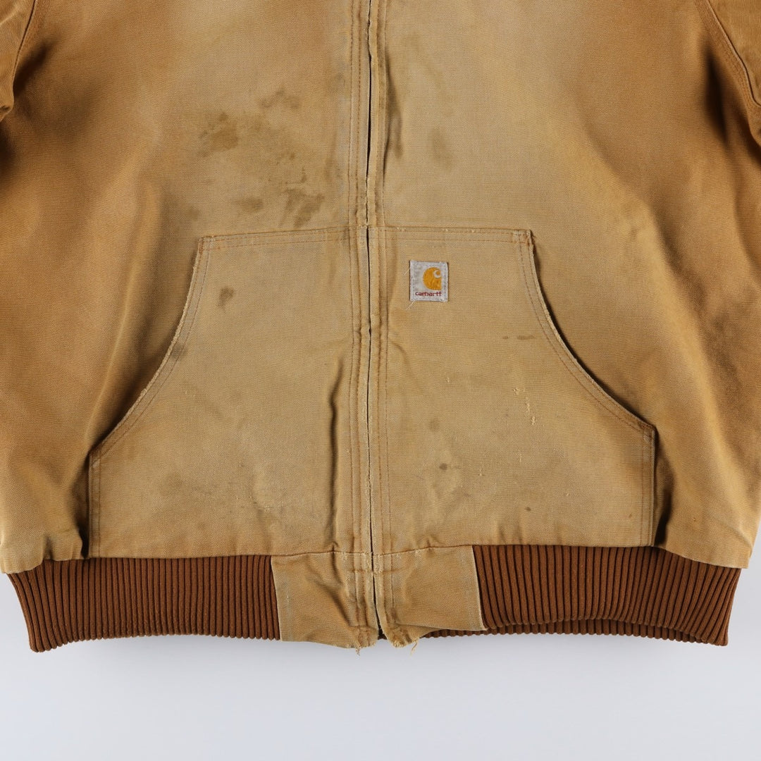 Carhartt Active Jacket, Padded Duck Full Zip Parka, Made in USA, Men's XL cotton Beige type Vintage Second Hand