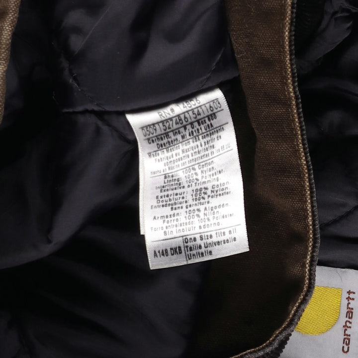 2000'S Carhartt Traditional Hooded Padded Duck Work Jacket, Men's Size XL cotton brown type Vintage Second Hand