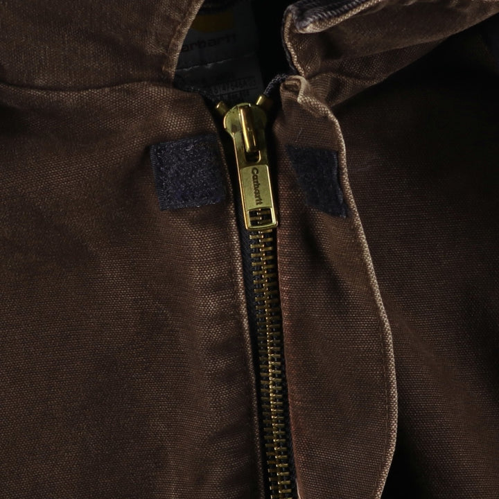 2000'S Carhartt Traditional Hooded Padded Duck Work Jacket, Men's Size XL cotton brown type Vintage Second Hand