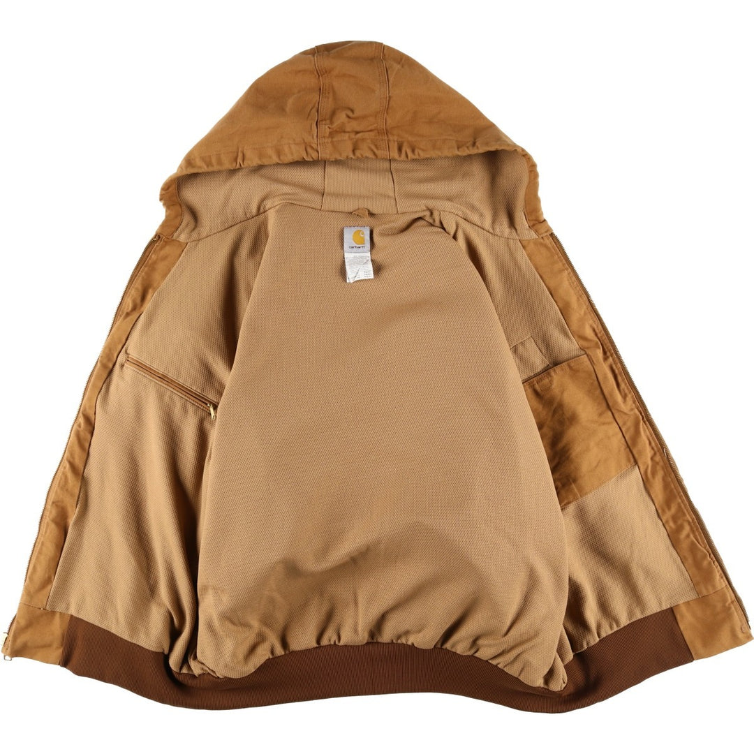 Carhartt Active Jacket Duck Full Zip Parka Made in USA Men's XXL cotton beige type brown Vintage Second Hand