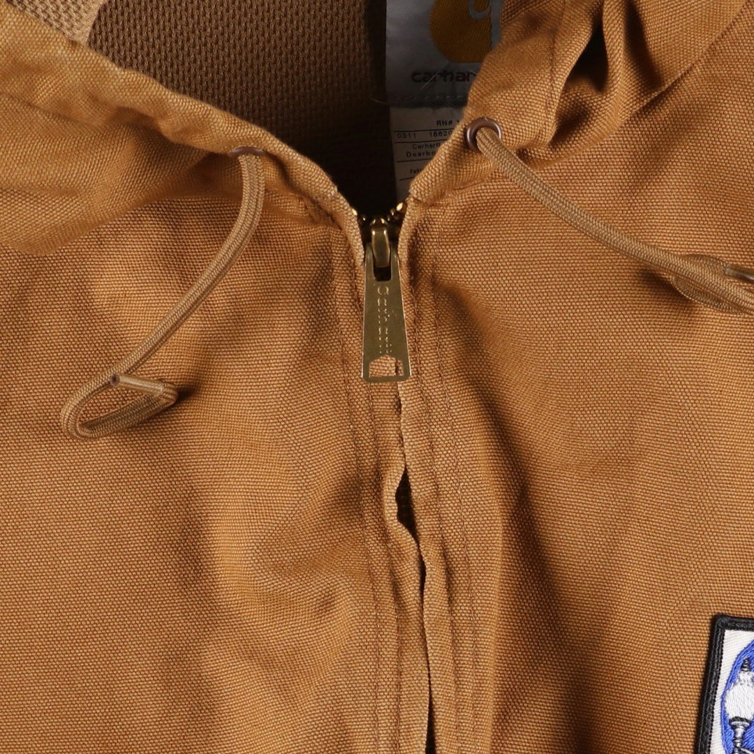 Carhartt Active Jacket Duck Full Zip Parka Made in USA Men's XXL cotton beige type brown Vintage Second Hand