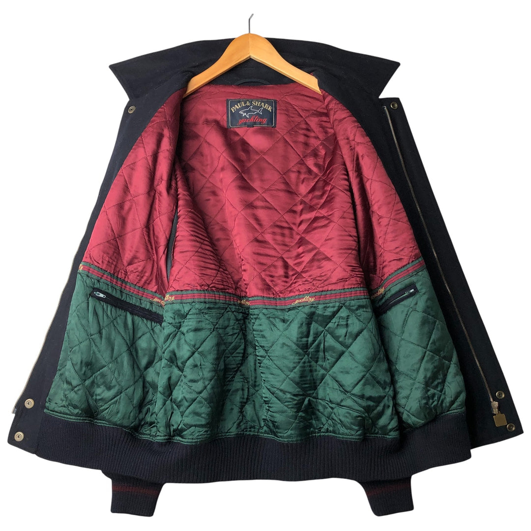 PAUL and SHARK wool blouson, made in Italy, men's size L wool navy blue type Vintage Second Hand