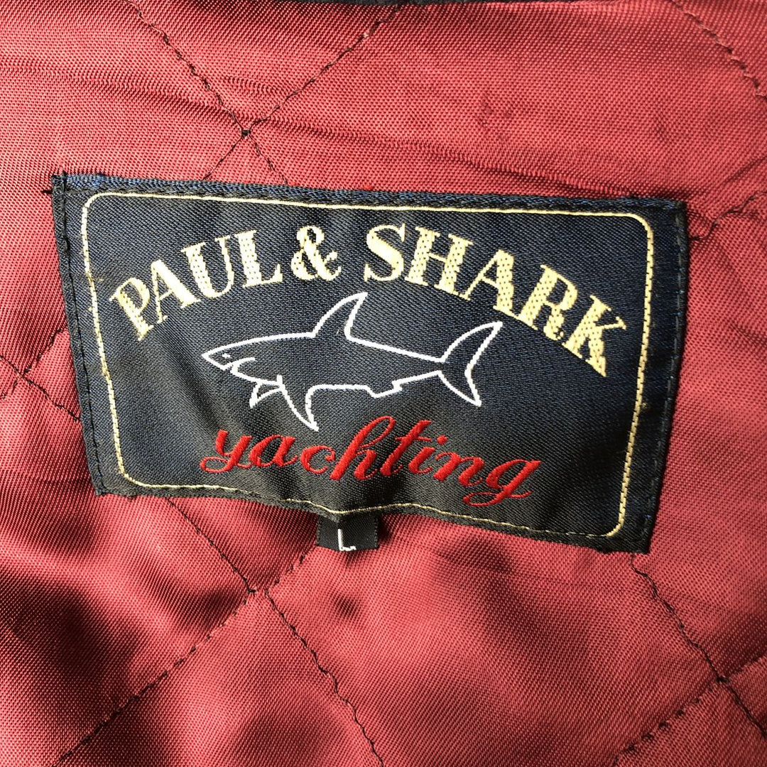 PAUL and SHARK wool blouson, made in Italy, men's size L wool navy blue type Vintage Second Hand