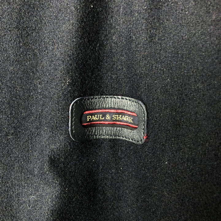 PAUL and SHARK wool blouson, made in Italy, men's size L wool navy blue type Vintage Second Hand