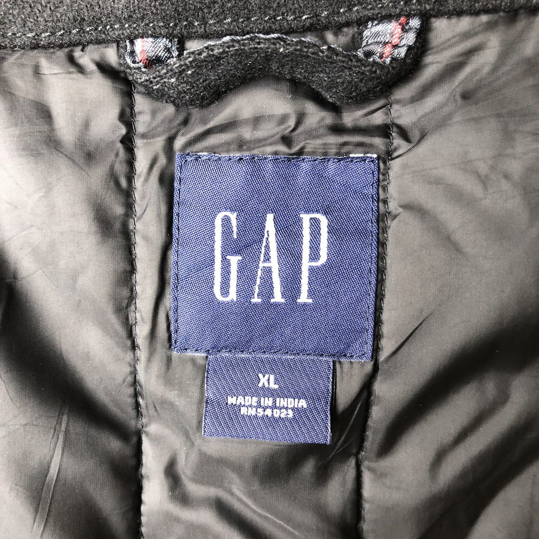 2000'S GAP padded wool sports jacket, men's size XL wool black type Vintage Second Hand