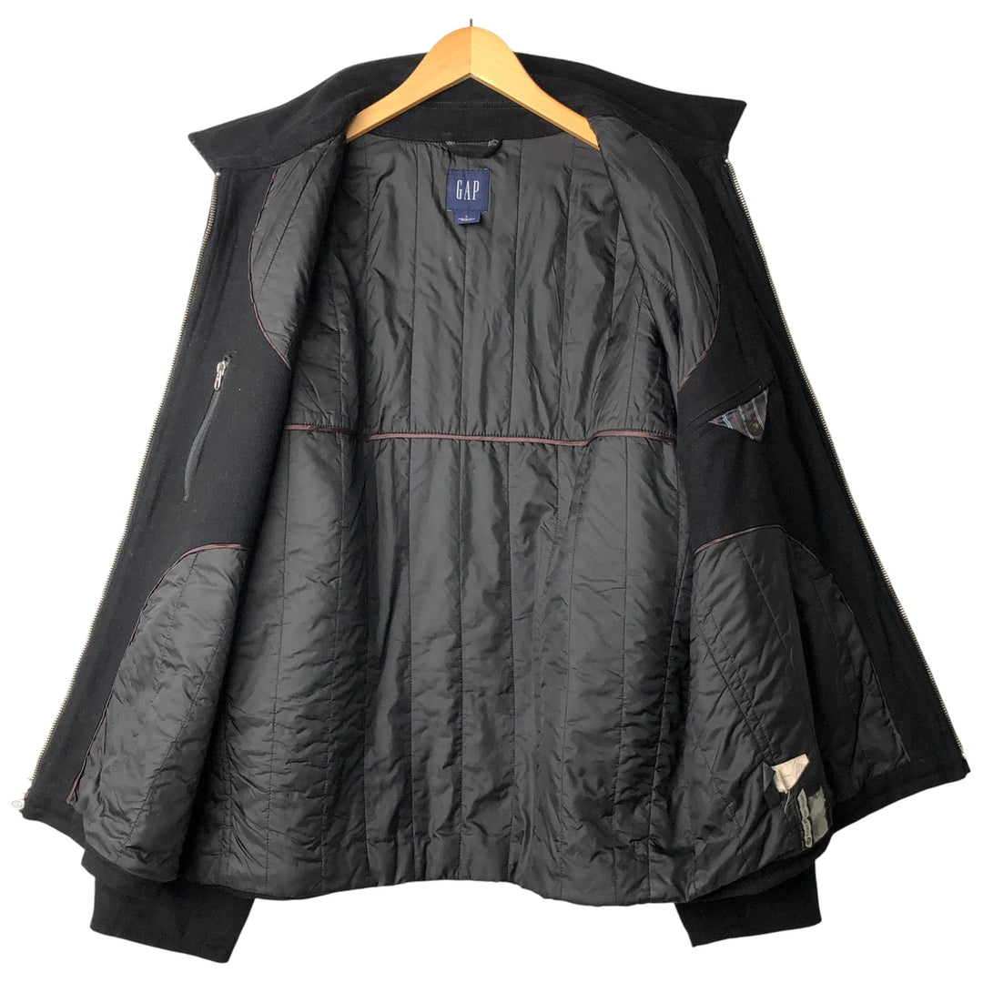 2000'S GAP padded wool sports jacket, men's size L wool black type Vintage Second Hand