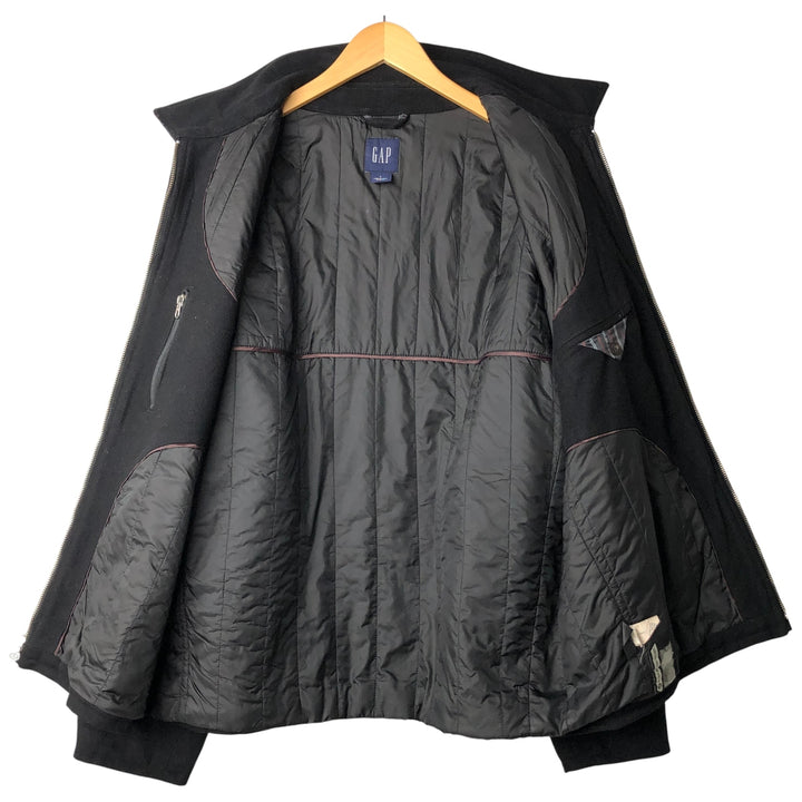 2000'S GAP padded wool sports jacket, men's size L wool black type Vintage Second Hand