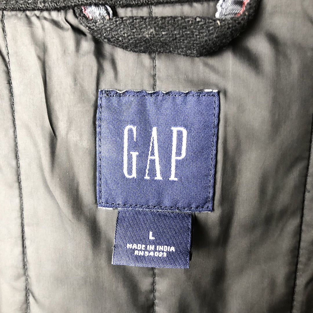 2000'S GAP padded wool sports jacket, men's size L wool black type Vintage Second Hand