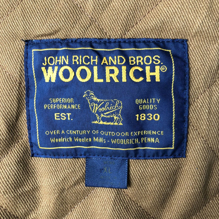 2000'S WOOLRICH Check Pattern Padded Wool Sports Jacket, Men's XL wool brown type Vintage Second Hand