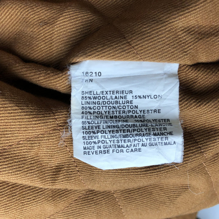 2000'S WOOLRICH Check Pattern Padded Wool Sports Jacket, Men's XL wool brown type Vintage Second Hand