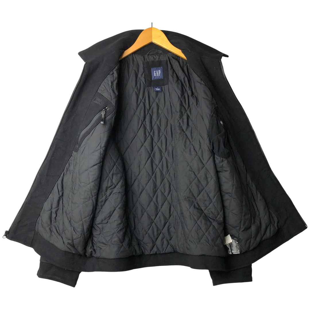 2000'S GAP padded wool sports jacket, men's size L wool black type Vintage Second Hand