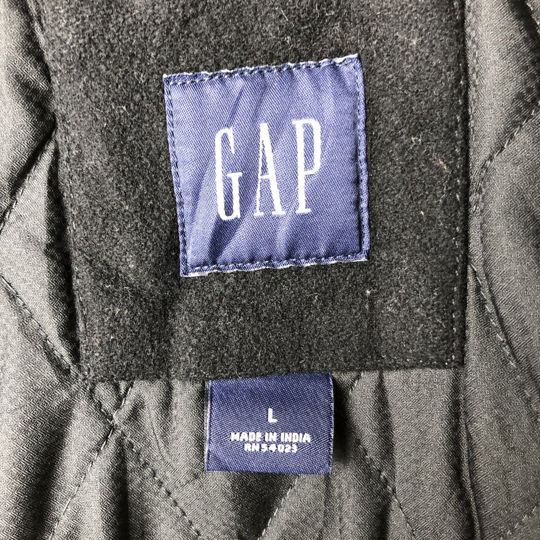 2000'S GAP padded wool sports jacket, men's size L wool black type Vintage Second Hand