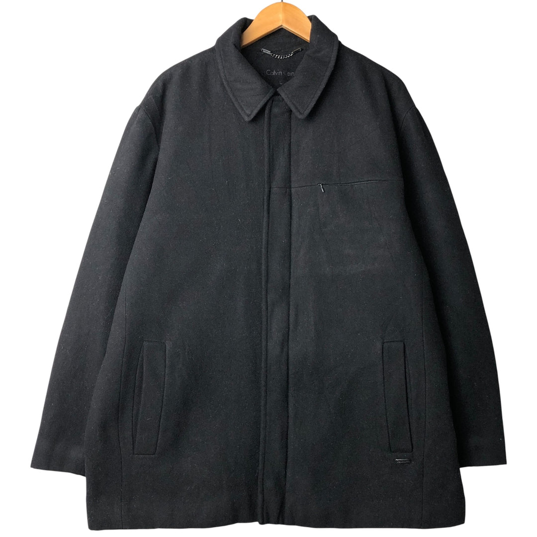Calvin Klein wool jacket, men's size L wool black type Vintage Second Hand