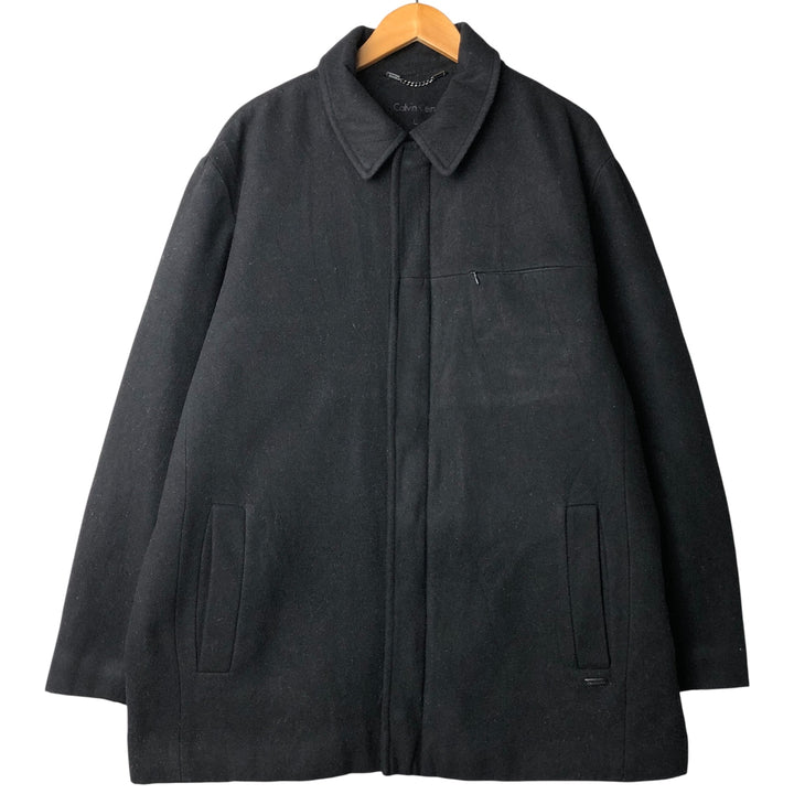Calvin Klein wool jacket, men's size L wool black type Vintage Second Hand