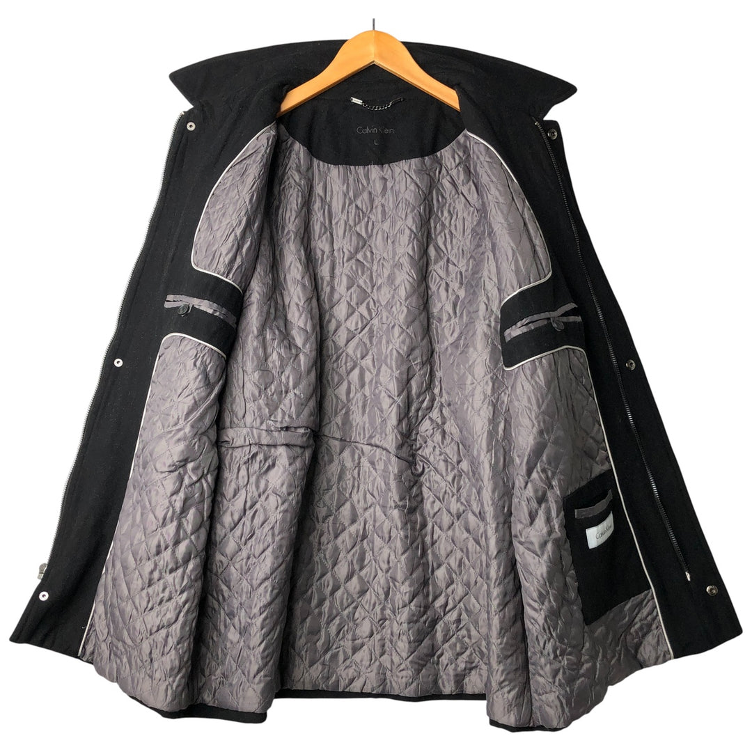 Calvin Klein wool jacket, men's size L wool black type Vintage Second Hand