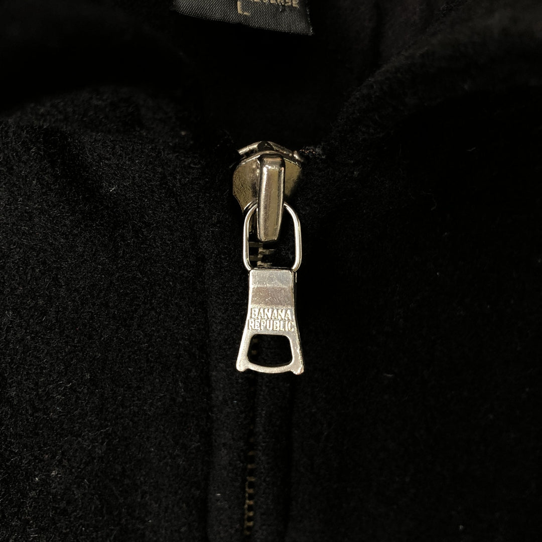 2000'S Banana Republic Wool Sports Jacket, Men's Size L wool black type Vintage Second Hand