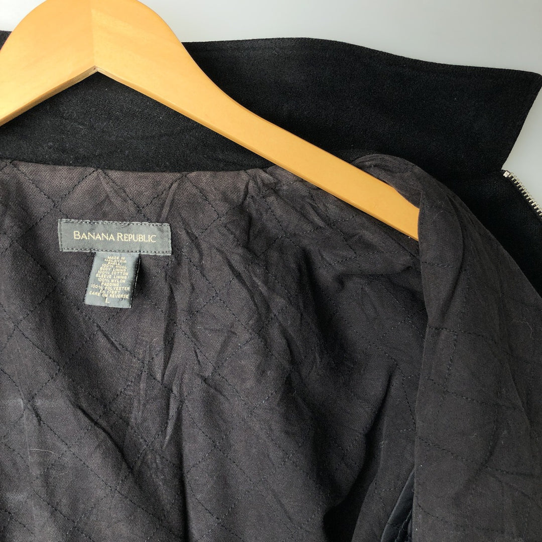 2000'S Banana Republic Wool Sports Jacket, Men's Size L wool black type Vintage Second Hand