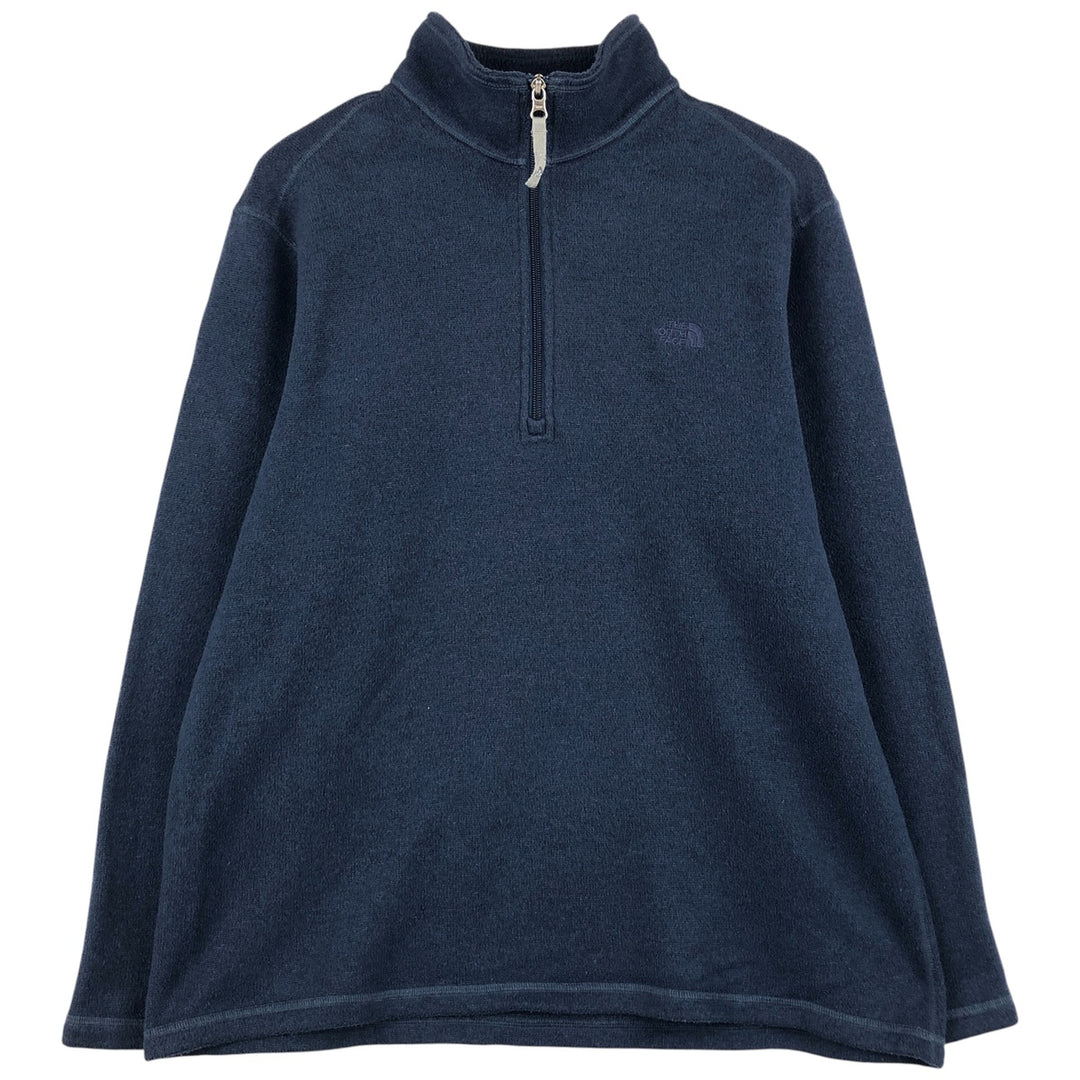 The North Face Half-Zip Fleece Pullover, Men's Size L polyester navy blue type Vintage Second Hand