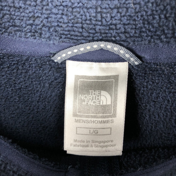 The North Face Half-Zip Fleece Pullover, Men's Size L polyester navy blue type Vintage Second Hand