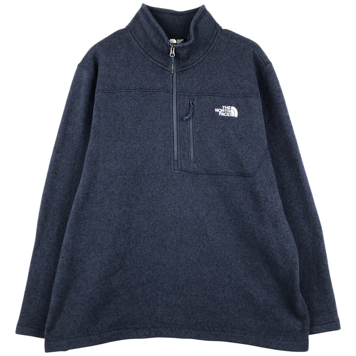 The North Face Half-Zip Fleece Pullover, Men's XXL polyester navy blue type Vintage Second Hand