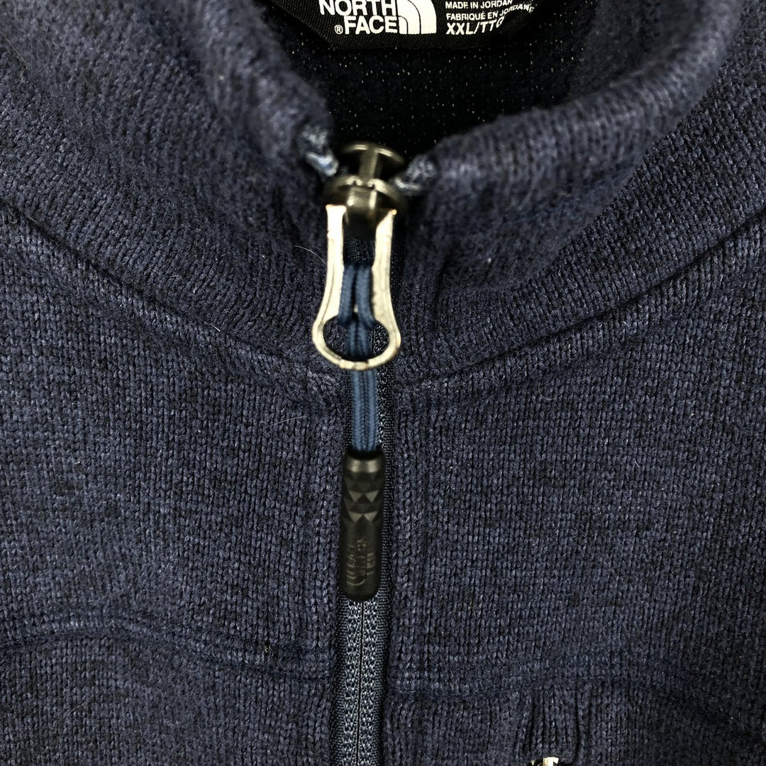 The North Face Half-Zip Fleece Pullover, Men's XXL polyester navy blue type Vintage Second Hand