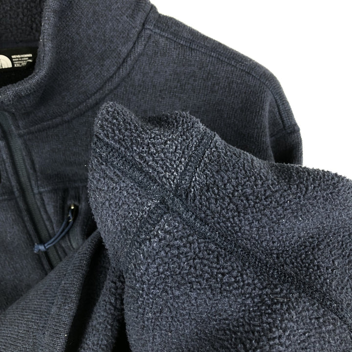The North Face Half-Zip Fleece Pullover, Men's XXL polyester navy blue type Vintage Second Hand