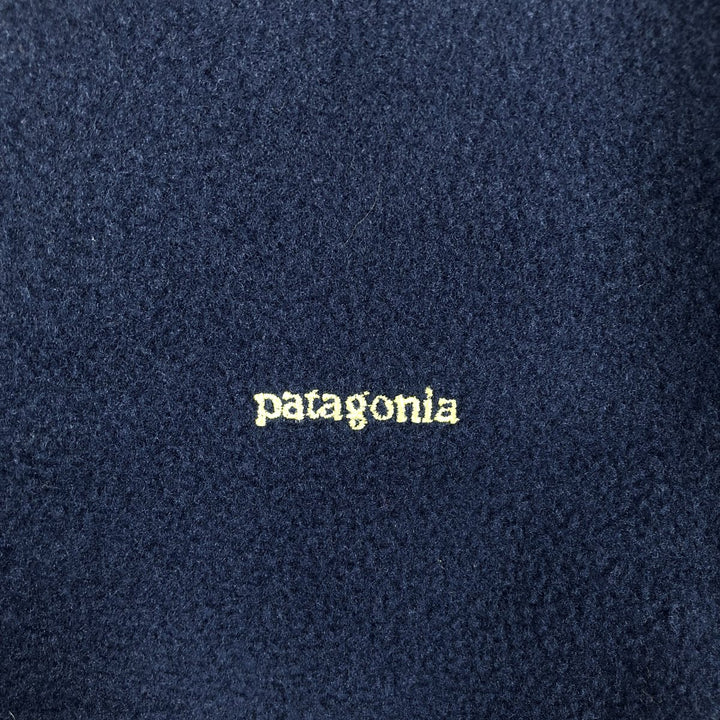 2000'S Patagonia Capilene V-neck fleece top (43425FA00), Made in USA, Men's Size L polyester navy blue type Vintage Second Hand