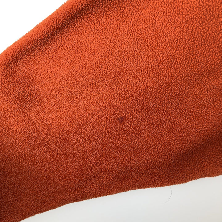 2000'S LLBean Half-Snap Fleece Pullover, Men's XL polyester orange type Vintage Second Hand