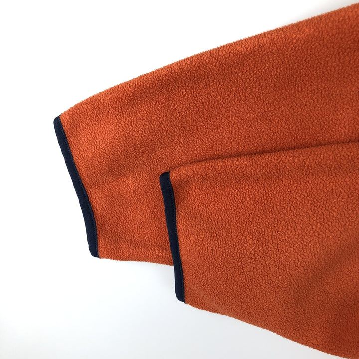 2000'S LLBean Half-Snap Fleece Pullover, Men's XL polyester orange type Vintage Second Hand