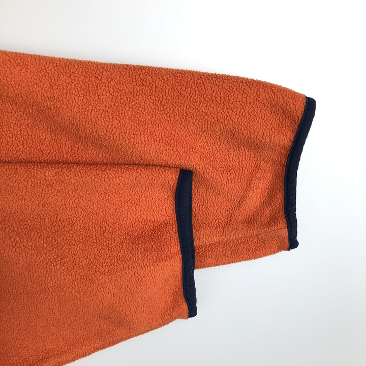 2000'S LLBean Half-Snap Fleece Pullover, Men's XL polyester orange type Vintage Second Hand