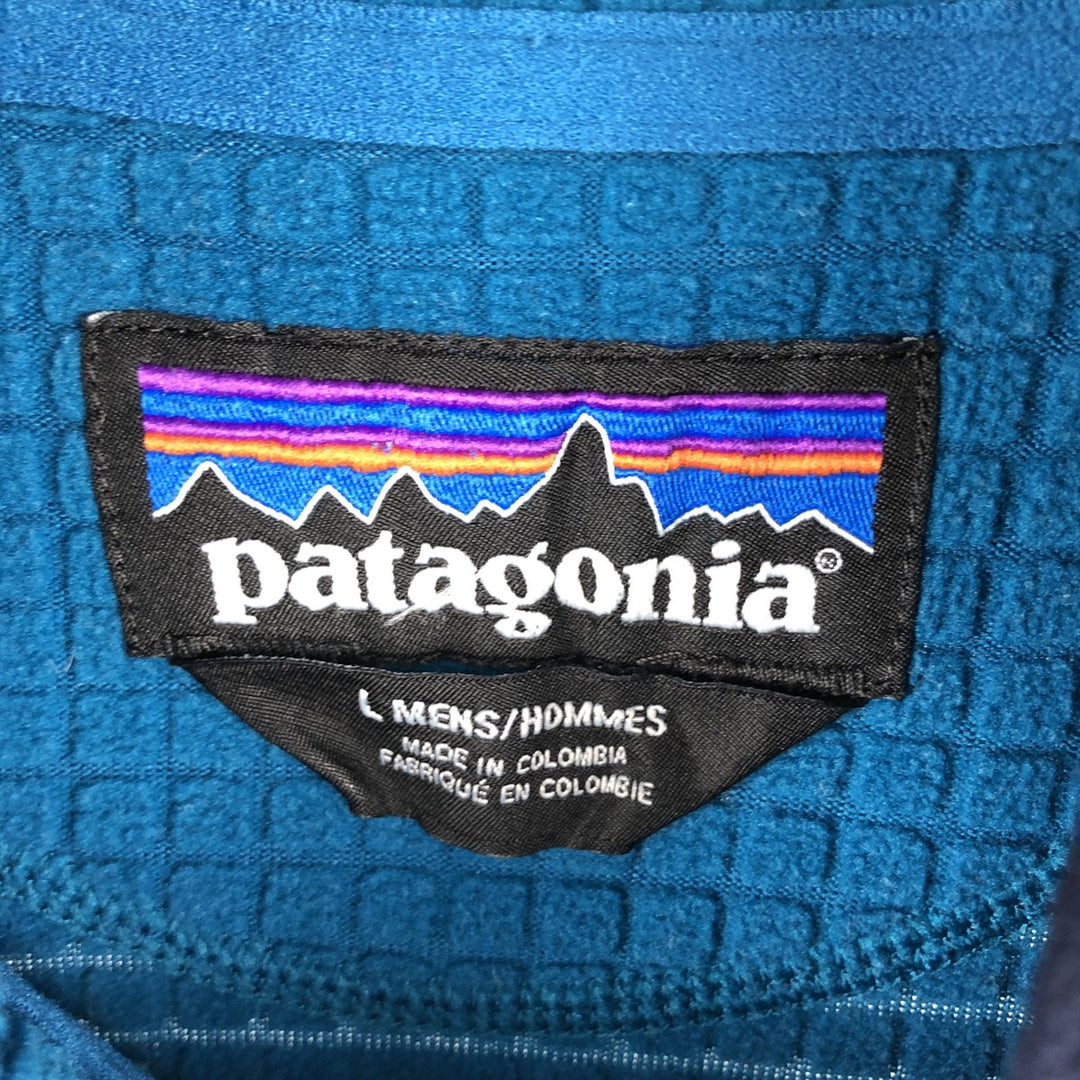 Patagonia Regulator R1 Pullover 40074FA15 Half-Zip Fleece Pullover Hoodie, Men's Size L polyester blue type Vintage Second Hand