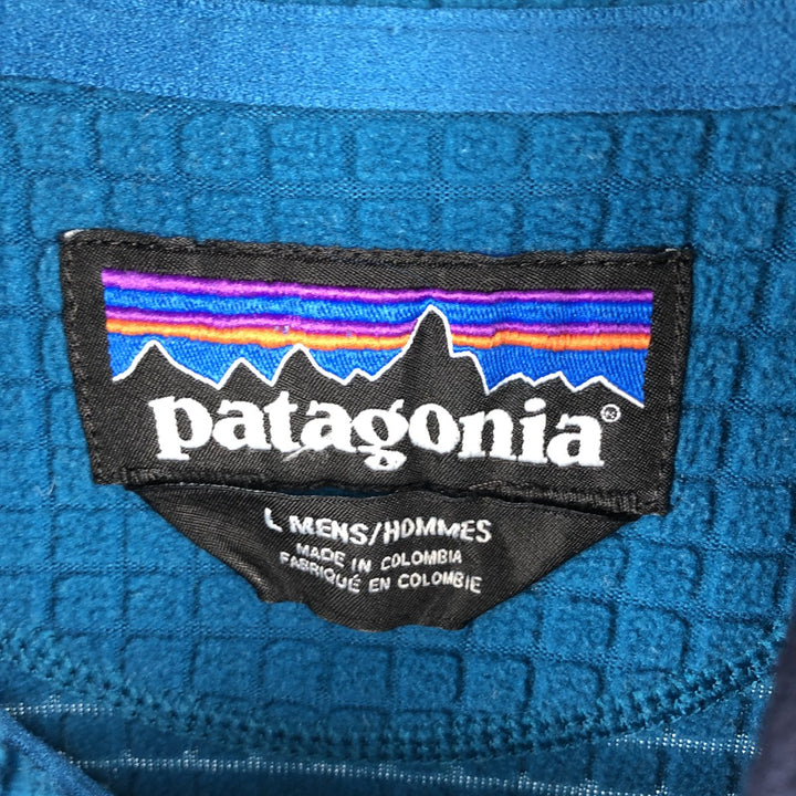Patagonia Regulator R1 Pullover 40074FA15 Half-Zip Fleece Pullover Hoodie, Men's Size L polyester blue type Vintage Second Hand
