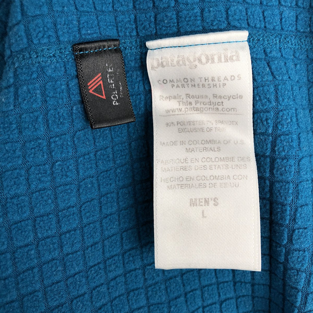 Patagonia Regulator R1 Pullover 40074FA15 Half-Zip Fleece Pullover Hoodie, Men's Size L polyester blue type Vintage Second Hand