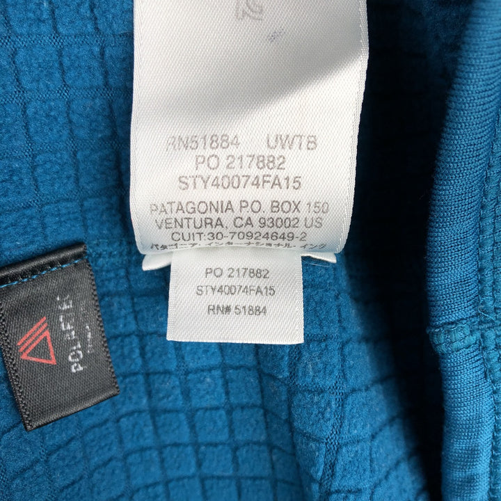 Patagonia Regulator R1 Pullover 40074FA15 Half-Zip Fleece Pullover Hoodie, Men's Size L polyester blue type Vintage Second Hand