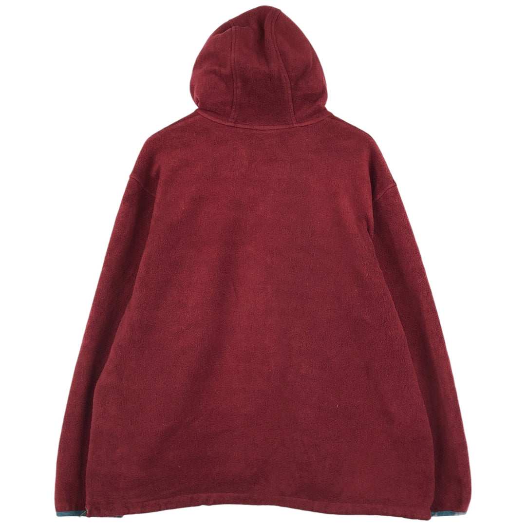 Vintage 1980'S LLBean fleece full-zip hoodie, men's size XL unclear red type Vintage Second Hand