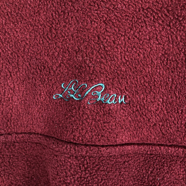Vintage 1980'S LLBean fleece full-zip hoodie, men's size XL unclear red type Vintage Second Hand
