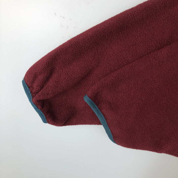 Vintage 1980'S LLBean fleece full-zip hoodie, men's size XL unclear red type Vintage Second Hand