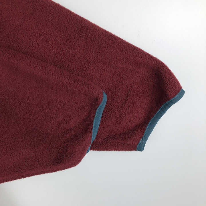 Vintage 1980'S LLBean fleece full-zip hoodie, men's size XL unclear red type Vintage Second Hand