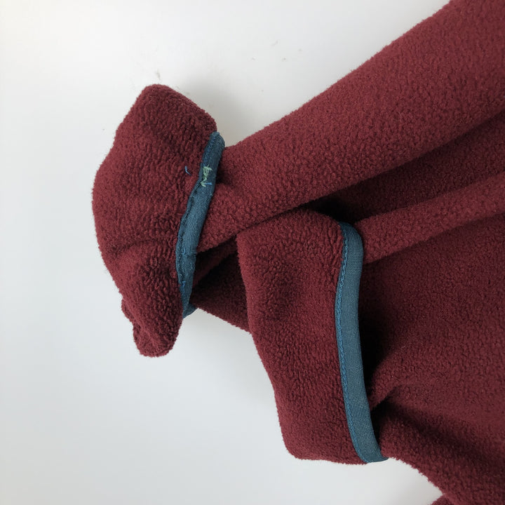 Vintage 1980'S LLBean fleece full-zip hoodie, men's size XL unclear red type Vintage Second Hand