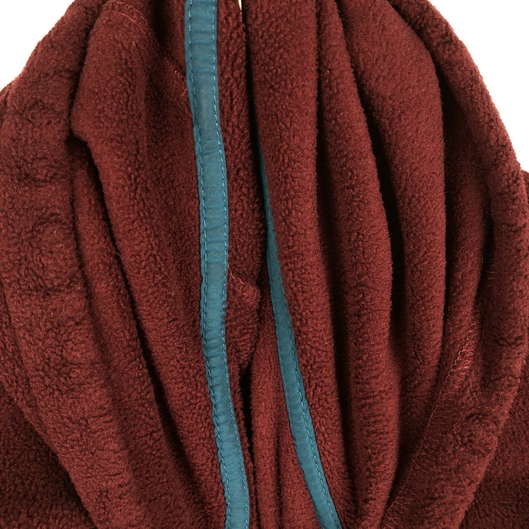 Vintage 1980'S LLBean fleece full-zip hoodie, men's size XL unclear red type Vintage Second Hand